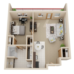 Oak floor plan