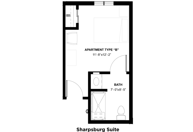 Sharpsburg Suite floor plan